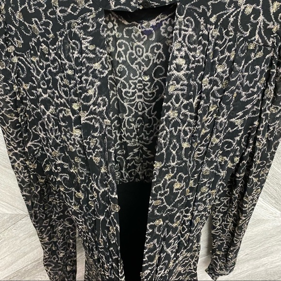 Ba&sh | Acia Metallic Embroidery Open Back Long Sleeve Dress Size 0 NEW - Picture 11 of 16